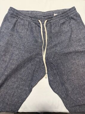 J. Crew Factory Relaxed Drawstring Jeans in Chambray Blue